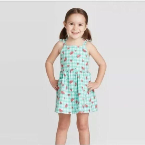 NWT 18mo Cat & Jack Watermelon Tank Dress - Picture 1 of 3